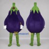 Custom Purple and Green Eggplant Mascot Costume Adult Full Body Suit for Food Festivals Custom Purple and Green Eggplant Mascot Costume Adult Full Body Suit for Food Festivals