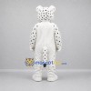 Custom White and Black Snow Leopard Mascot Costume Adult Full Body Suit for Wildlife Events Custom White and Black Snow Leopard Mascot Costume Adult Full Body Suit for Wildlife Events