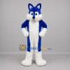 Custom Blue and White Fox Mascot Costume Adult Full Body Suit for School Events Custom Blue and White Fox Mascot Costume Adult Full Body Suit for School Events