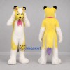 Custom Yellow and White Fox Mascot Costume Adult Full Body Suit for Birthday Parties