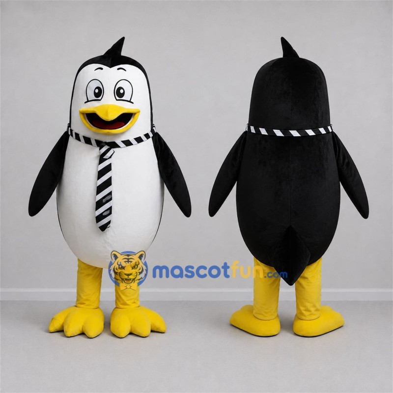 Custom Black and White Penguin Mascot Costume Adult Full Body Suit for School Events Custom Black and White Penguin Mascot Costume Adult Full Body Suit for School Events