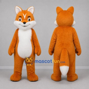 Custom Orange and White Fox Mascot Costume Adult Full Body Suit for Wildlife Events