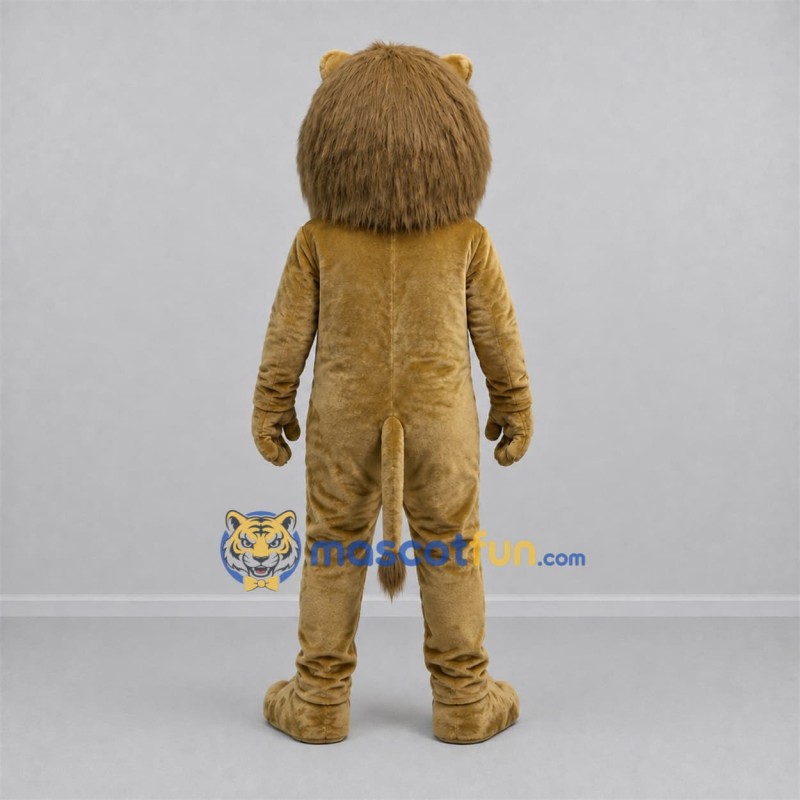 Custom Tan and Brown Lion Mascot Costume Adult Full Body Suit for Wildlife Events Custom Tan and Brown Lion Mascot Costume Adult Full Body Suit for Wildlife Events