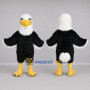 Custom Black and White Bald Eagle Mascot Costume Adult Full Body Suit for Sports Events