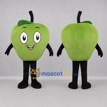 Custom Green Apple Mascot Costume Adult Full Body Suit for Food Festivals