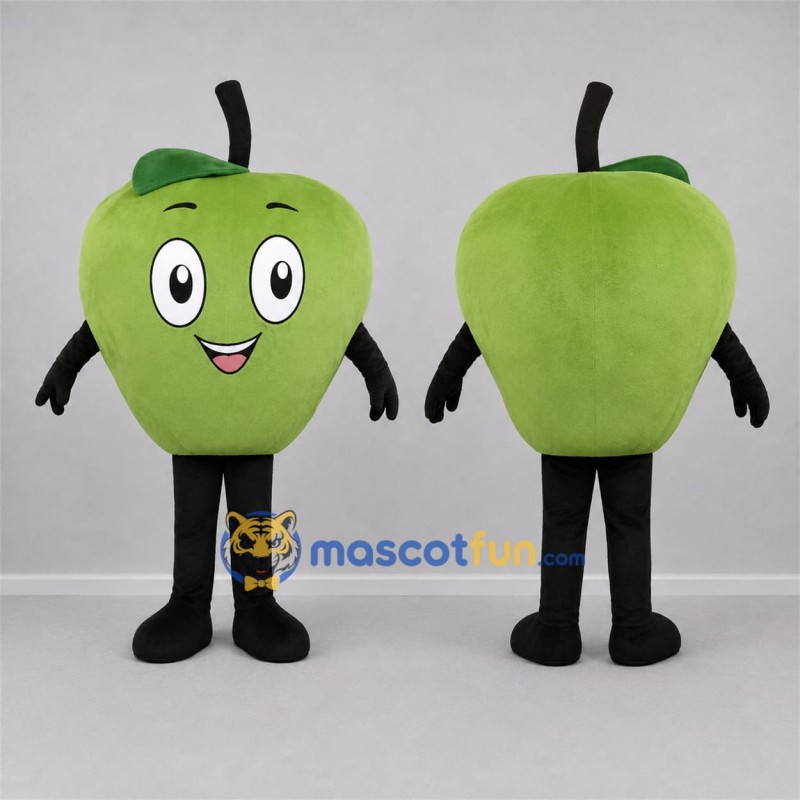 Custom Green Apple Mascot Costume Adult Full Body Suit for Food Festivals