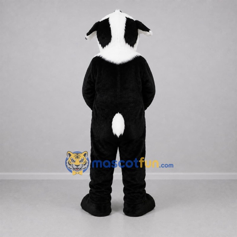 Custom Black and White Dog Mascot Costume Adult Full Body Suit for Pet Events Custom Black and White Dog Mascot Costume Adult Full Body Suit for Pet Events