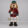 Custom Brown and Burgundy Bellhop Dog Mascot Costume Adult Full Body Suit for Hospitality Events Custom Brown and Burgundy Bellhop Dog Mascot Costume Adult Full Body Suit for Hospitality Events