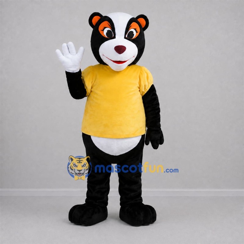 Custom Black and White Skunk Mascot Costume Adult Full Body Suit for Nature Events Custom Black and White Skunk Mascot Costume Adult Full Body Suit for Nature Events