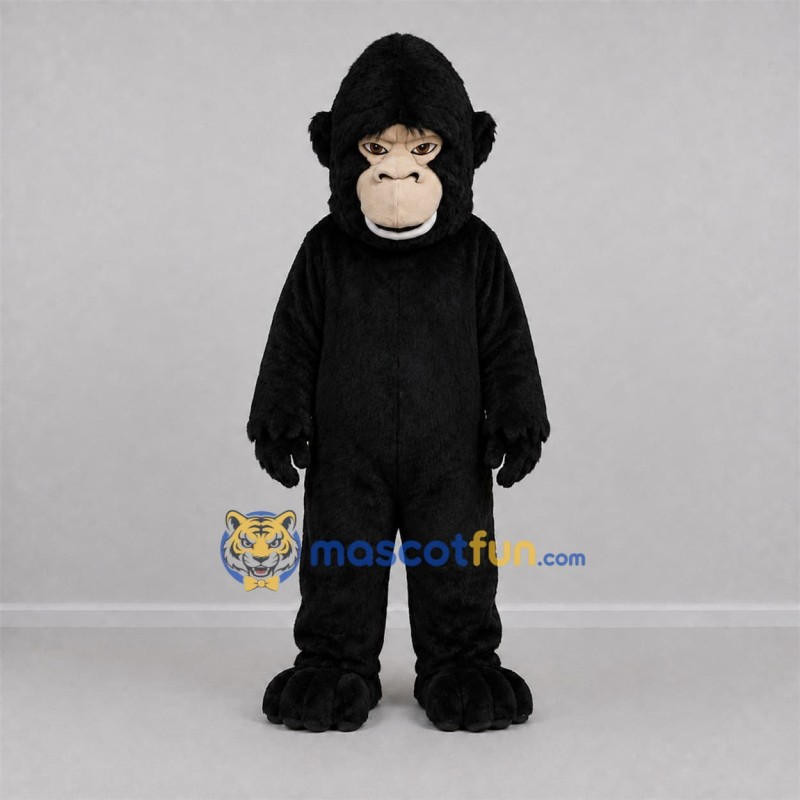 Custom Black Gorilla Mascot Costume Adult Full Body Suit for Wildlife Events Custom Black Gorilla Mascot Costume Adult Full Body Suit for Wildlife Events