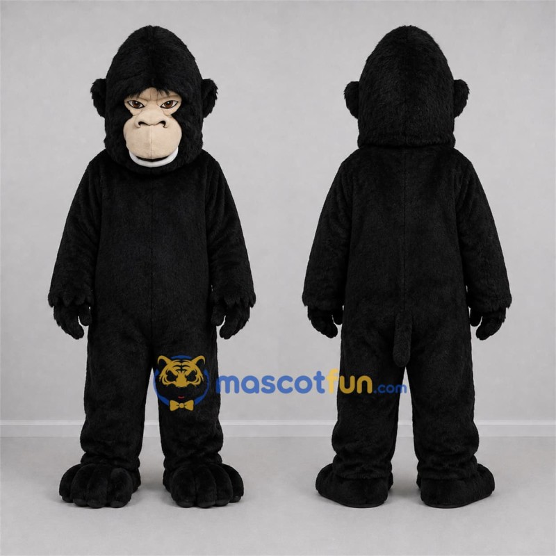 Custom Black Gorilla Mascot Costume Adult Full Body Suit for Wildlife Events Custom Black Gorilla Mascot Costume Adult Full Body Suit for Wildlife Events