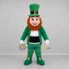 Custom Green and Gold Leprechaun Mascot Costume Adult Full Body Suit for St Patricks Day Events