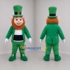 Custom Green and Gold Leprechaun Mascot Costume Adult Full Body Suit for St Patricks Day Events