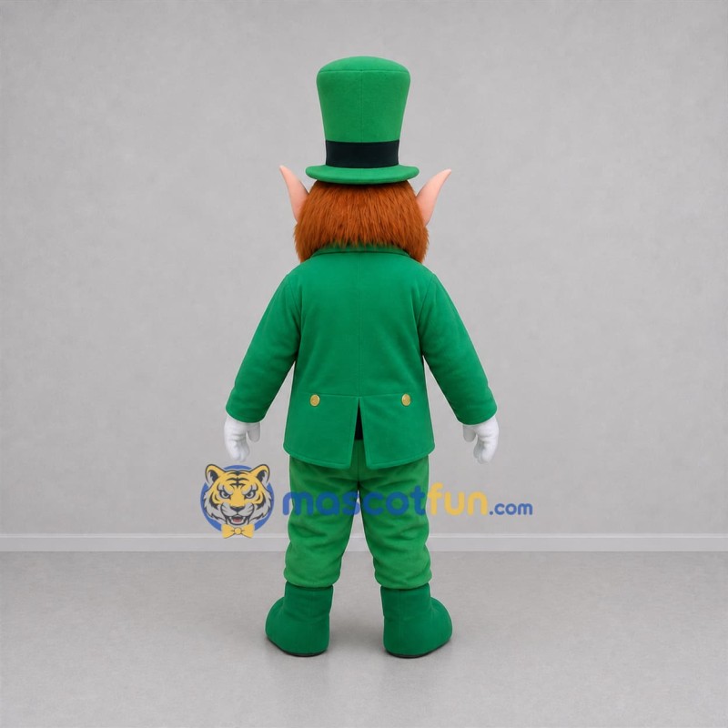 Custom Green and Gold Leprechaun Mascot Costume Adult Full Body Suit for St Patricks Day Events
