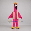 Custom Pink and Tan Flamingo Mascot Costume Adult Full Body Suit for Summer Events