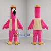 Custom Pink and Tan Flamingo Mascot Costume Adult Full Body Suit for Summer Events