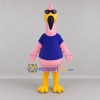 Custom Pink and Blue Tropical Bird Mascot Costume Adult Full Body Suit for Summer Events