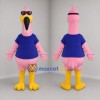 Custom Pink and Blue Tropical Bird Mascot Costume Adult Full Body Suit for Summer Events