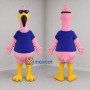 Custom Pink and Blue Tropical Bird Mascot Costume Adult Full Body Suit for Summer Events