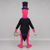 Custom Pink and Black Magician Bird Mascot Costume Adult Full Body Suit for Magic Shows