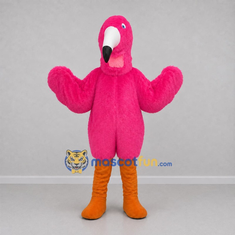 Custom Pink Flamingo Mascot Costume Adult Full Body Suit for Summer Events