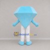 Custom Blue and White Diamond Mascot Costume Adult Full Body Suit for Jewelry Store Promotions