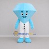 Custom Blue and White Diamond Mascot Costume Adult Full Body Suit for Jewelry Store Promotions