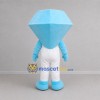 Custom Blue and White Diamond Mascot Costume Adult Full Body Suit for Jewelry Store Promotions