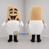 Custom Tan and White Wrapped Food Character Mascot Costume Adult Full Body Suit for Food Festivals