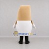 Custom Tan and White Wrapped Food Character Mascot Costume Adult Full Body Suit for Food Festivals
