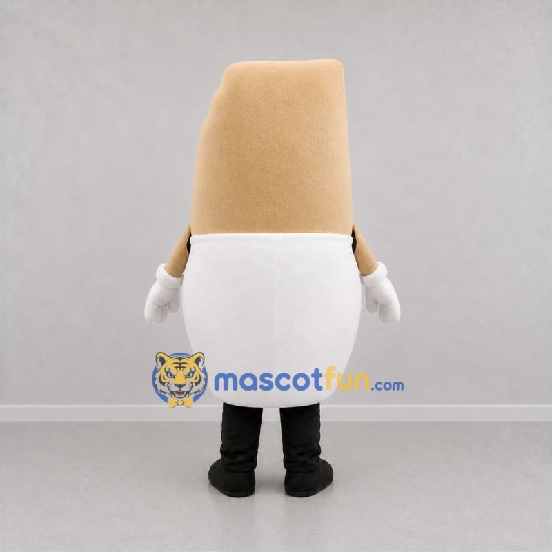 Custom Tan and White Wrapped Food Character Mascot Costume Adult Full Body Suit for Food Festivals