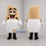 Custom Tan and White Wrapped Food Character Mascot Costume Adult Full Body Suit for Food Festivals