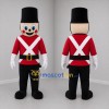Custom Red and Black Toy Soldier Mascot Costume Adult Full Body Suit for Holiday Parades