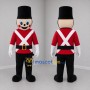Custom Red and Black Toy Soldier Mascot Costume Adult Full Body Suit for Holiday Parades
