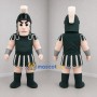 Custom Black and White Spartan Warrior Mascot Costume Adult Full Body Suit for Sports Events