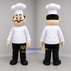 Custom White and Black Chef Mascot Costume Adult Full Body Suit for Food Festivals