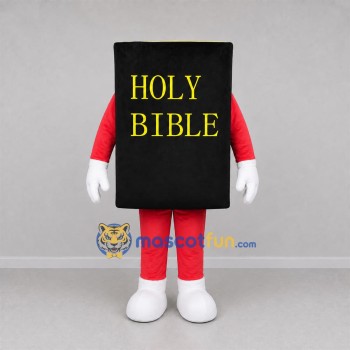 Custom Black and Red Bible Book Mascot Costume Adult Full Body Suit for Church Events