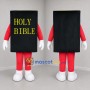 Custom Black and Red Bible Book Mascot Costume Adult Full Body Suit for Church Events