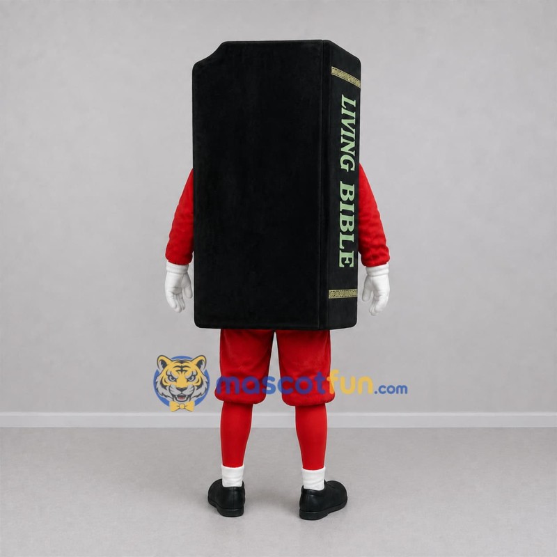 Custom Black and Red Bible Book Mascot Costume Adult Full Body Suit for Church Events