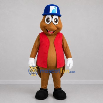 Custom Brown and Red Fish Mascot Costume Adult Full Body Suit for Aquarium Events