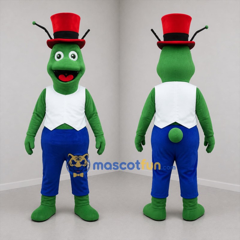 Custom Green and Blue Insect Mascot Costume Adult Full Body Suit for Garden Events