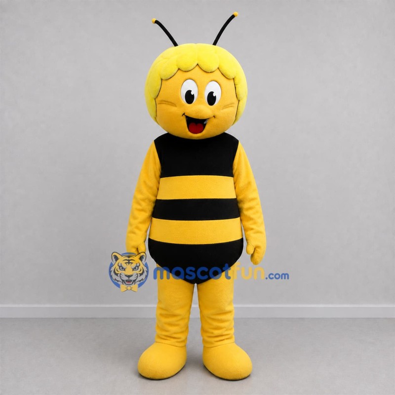 Custom Yellow and Black Bee Mascot Costume Adult Full Body Suit for Garden Events