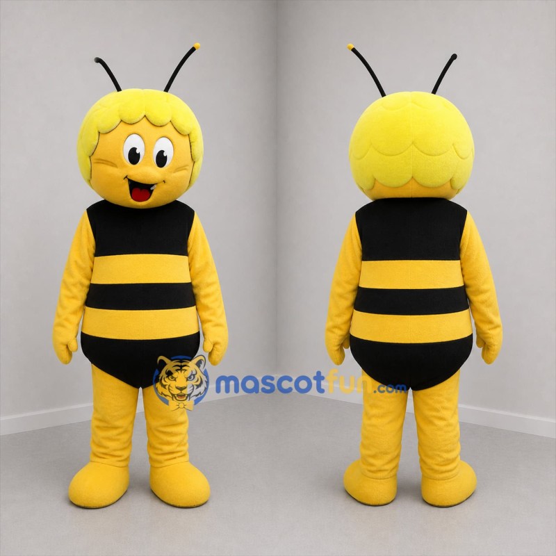 Custom Yellow and Black Bee Mascot Costume Adult Full Body Suit for Garden Events