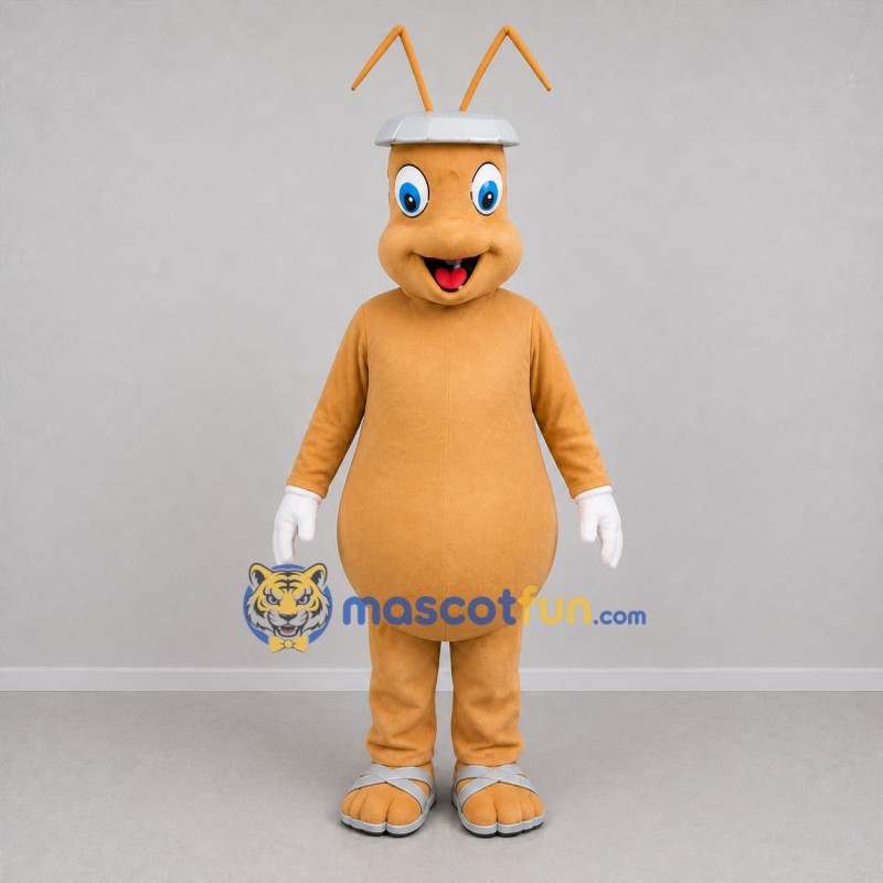 Custom Tan Insect Mascot Costume Adult Full Body Suit for Nature Events