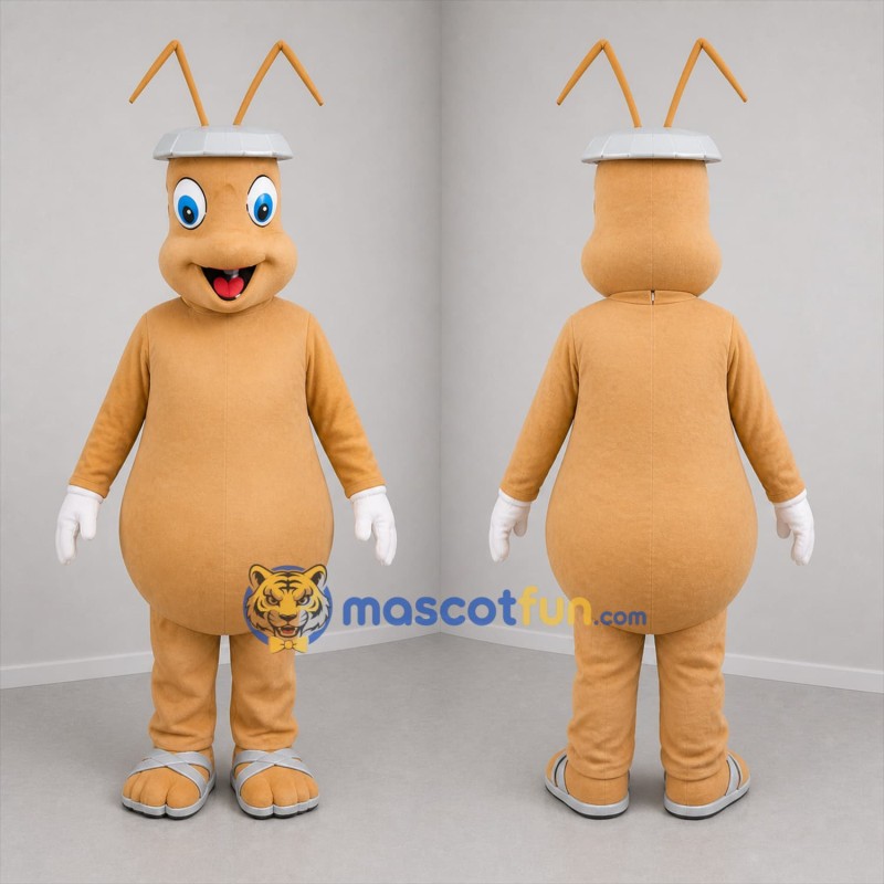 Custom Tan Insect Mascot Costume Adult Full Body Suit for Nature Events