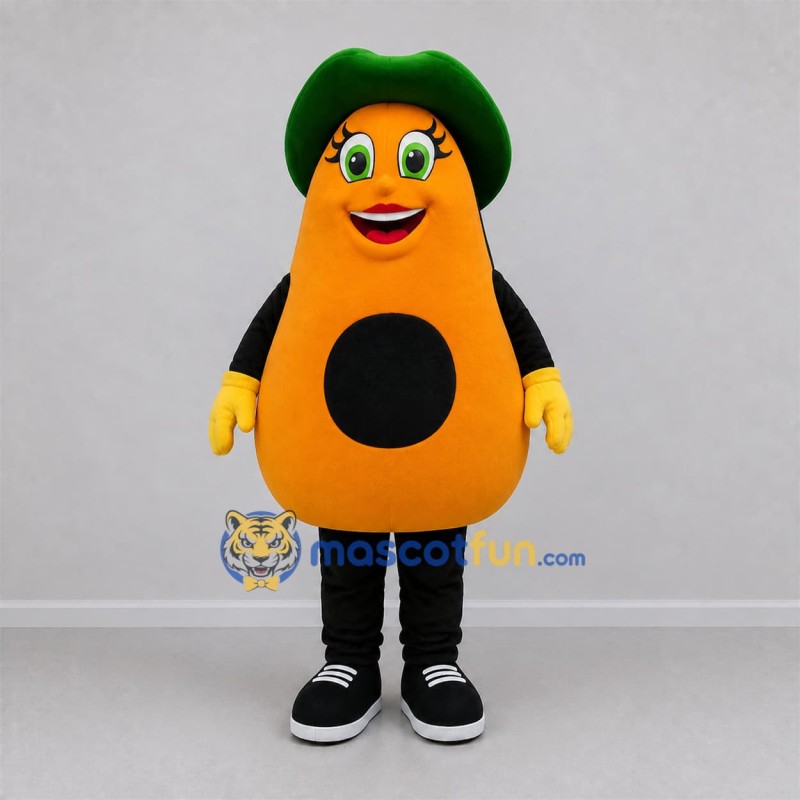 Custom Orange and Green Fruit Character Mascot Costume Adult Full Body Suit for Food Festivals