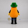 Custom Orange and Green Fruit Character Mascot Costume Adult Full Body Suit for Food Festivals