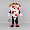 Custom White and Red Pizza Slice Mascot Costume Adult Full Body Suit for Restaurant Promotions