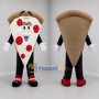 Custom White and Red Pizza Slice Mascot Costume Adult Full Body Suit for Restaurant Promotions