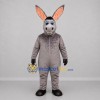 Custom Gray Donkey Mascot Costume Adult Full Body Suit for Farm Events